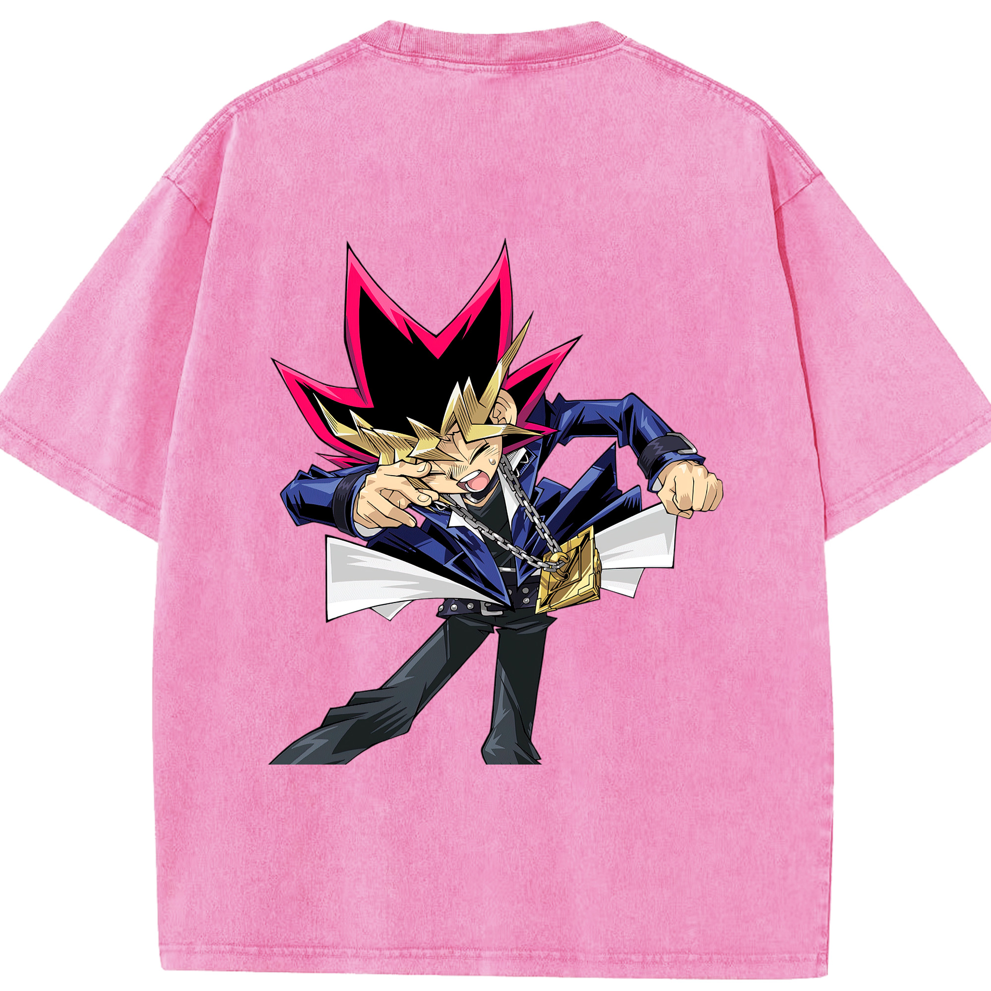 （画像用） 遊☆戯☆王 Yu-Gi-Oh! 綿100% ヴィンテージ風 半袖Tシャツ（背面プリント）